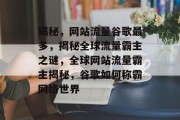 揭秘，网站流量谷歌最多，揭秘全球流量霸主之谜，全球网站流量霸主揭秘，谷歌如何称霸网络世界