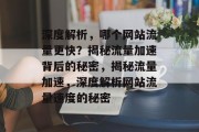 深度解析，哪个网站流量更快？揭秘流量加速背后的秘密，揭秘流量加速，深度解析网站流量速度的秘密