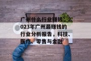 广州什么行业赚钱，2023年广州最赚钱的行业分析报告，科技、医疗、零售与金融