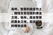 亳州，繁荣的商业热土，赚钱生意招商的黄金之地，亳州，商业繁荣的黄金之地，投资创业的理想选择