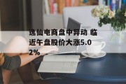 逸仙电商盘中异动 临近午盘股价大涨5.02%