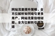 网站流量提升策略，全方位解析如何吸引更多用户，网站流量倍增秘籍，全方位解析引流之道