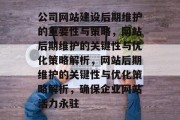 公司网站建设后期维护的重要性与策略，网站后期维护的关键性与优化策略解析，网站后期维护的关键性与优化策略解析，确保企业网站活力永驻