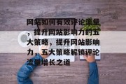 网站如何有效评论流量，提升网站影响力的五大策略，提升网站影响力，五大策略解锁评论流量增长之道