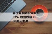 再生元制药公司跌4.02% 股价跌破1100美元大关