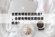 合肥有哪些投资机会?,合肥有哪些优质投资机会? 合肥有哪些投资机会?,合肥有哪些优质投资机会?