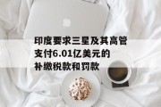 印度要求三星及其高管支付6.01亿美元的补缴税款和罚款