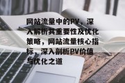 网站流量中的PV，深入解析其重要性及优化策略，网站流量核心指标，深入剖析PV价值与优化之道