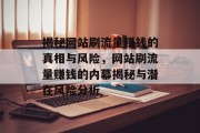 揭秘网站刷流量赚钱的真相与风险，网站刷流量赚钱的内幕揭秘与潜在风险分析