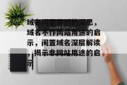 域名闲置背后的深思，域名不作网站用途的启示，闲置域名深层解读，揭示非网站用途的启示