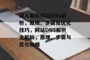 深入解析网站DNS解析，原理、步骤及优化技巧，网站DNS解析全解析，原理、步骤与优化攻略