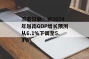 三菱日联：将2024年越南GDP增长预测从6.1%下调至5.8%