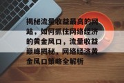 揭秘流量收益最高的网站，如何抓住网络经济的黄金风口，流量收益巅峰揭秘，网络经济黄金风口策略全解析