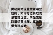 揭秘网站流量联盟运营规则，如何打造高效流量变现之道，网站流量联盟运营揭秘，高效流量变现攻略