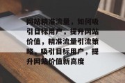网站精准流量，如何吸引目标用户，提升网站价值，精准流量引流策略，吸引目标用户，提升网站价值新高度