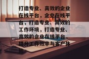 打造专业、高效的企业在线平台，企业在线平台，打造专业、高效的工作环境，打造专业、高效的企业在线平台，提升工作效率与客户体验