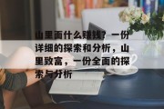 山里面什么赚钱?一份详细的探索和分析,山里致富,一份全面的探索与分析 山里面什么赚钱?一份详细的探索和分析,山里致富,一份全面的探索与分析