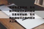 快速用流量网站，高效提升网站访问量的秘诀，流量加速秘籍，高效提升网站访问量的秘诀大公开