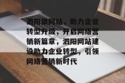 泗阳做网站，助力企业转型升级，开启网络营销新篇章，泗阳网站建设助力企业转型，引领网络营销新时代