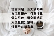 悟空网站，五大策略助力流量提升，打造行业领先平台，悟空网站五大流量提升策略，引领行业平台新高度