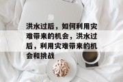 洪水过后，如何利用灾难带来的机会，洪水过后，利用灾难带来的机会和挑战