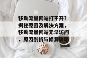 移动流量网站打不开？揭秘原因及解决方案，移动流量网站无法访问，原因剖析与修复攻略