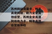 苏州网站流量卡，畅享高速网络，助力企业高效运营，苏州企业高速网络助力卡，畅享高效运营新体验