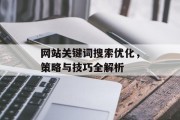 网站关键词搜索优化，策略与技巧全解析