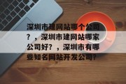 深圳市建网站哪个公司？，深圳市建网站哪家公司好？，深圳市有哪些知名网站开发公司？