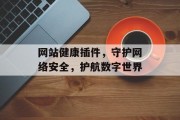 网站健康插件，守护网络安全，护航数字世界