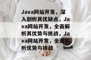 Java网站开发，深入剖析其优缺点，Java网站开发，全面解析其优势与挑战，Java网站开发，全面解析优势与挑战
