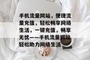 手机流量网站，便捷流量充值，轻松畅享网络生活，一键充值，畅享无忧——手机流量网站轻松助力网络生活