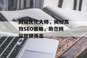 网站优化大师，揭秘高效SEO策略，助您网站脱颖而出