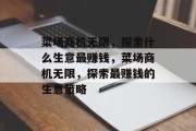 菜场商机无限，探索什么生意最赚钱，菜场商机无限，探索最赚钱的生意策略