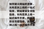 如何建立网站的步骤，从构思到上线的一站式指南，网站建设全流程指南，从构思到上线一站式操作手册，网站建设全流程指南，从构思到上线一站式操作手册