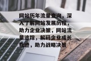网站历年流量查询，深入了解网站发展历程，助力企业决策，网站流量追踪，解码企业成长轨迹，助力战略决策