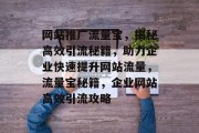 网站推广流量宝，揭秘高效引流秘籍，助力企业快速提升网站流量，流量宝秘籍，企业网站高效引流攻略