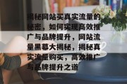 揭秘网站买真实流量的秘密，如何实现高效推广与品牌提升，网站流量黑幕大揭秘，揭秘真实流量购买，高效推广与品牌提升之道