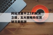 网站流量不上1的解决之道，五大策略助你突破流量瓶颈