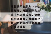 互联网平台助力中小企业发展，互联网平台加速中小企业成长，创新与机遇并存，互联网平台，助力中小企业发展，加速成长