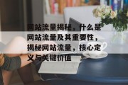 网站流量揭秘，什么是网站流量及其重要性，揭秘网站流量，核心定义与关键价值