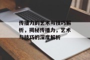 传播力的艺术与技巧解析，揭秘传播力，艺术与技巧的深度解析