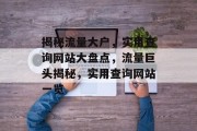 揭秘流量大户，实用查询网站大盘点，流量巨头揭秘，实用查询网站一览