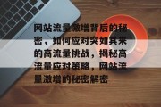 网站流量激增背后的秘密，如何应对突如其来的高流量挑战，揭秘高流量应对策略，网站流量激增的秘密解密