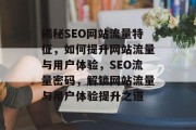 揭秘SEO网站流量特征，如何提升网站流量与用户体验，SEO流量密码，解锁网站流量与用户体验提升之道