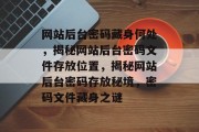 网站后台密码藏身何处，揭秘网站后台密码文件存放位置，揭秘网站后台密码存放秘境，密码文件藏身之谜