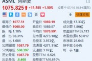 美股异动｜阿斯麦涨1.5% 投行上调目标价至1300美元
