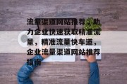 流量渠道网站推荐，助力企业快速获取精准流量，精准流量快车道，企业流量渠道网站推荐指南
