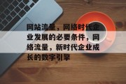 网站流量，网络时代企业发展的必要条件，网络流量，新时代企业成长的数字引擎