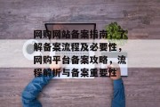 网购网站备案指南，了解备案流程及必要性，网购平台备案攻略，流程解析与备案重要性